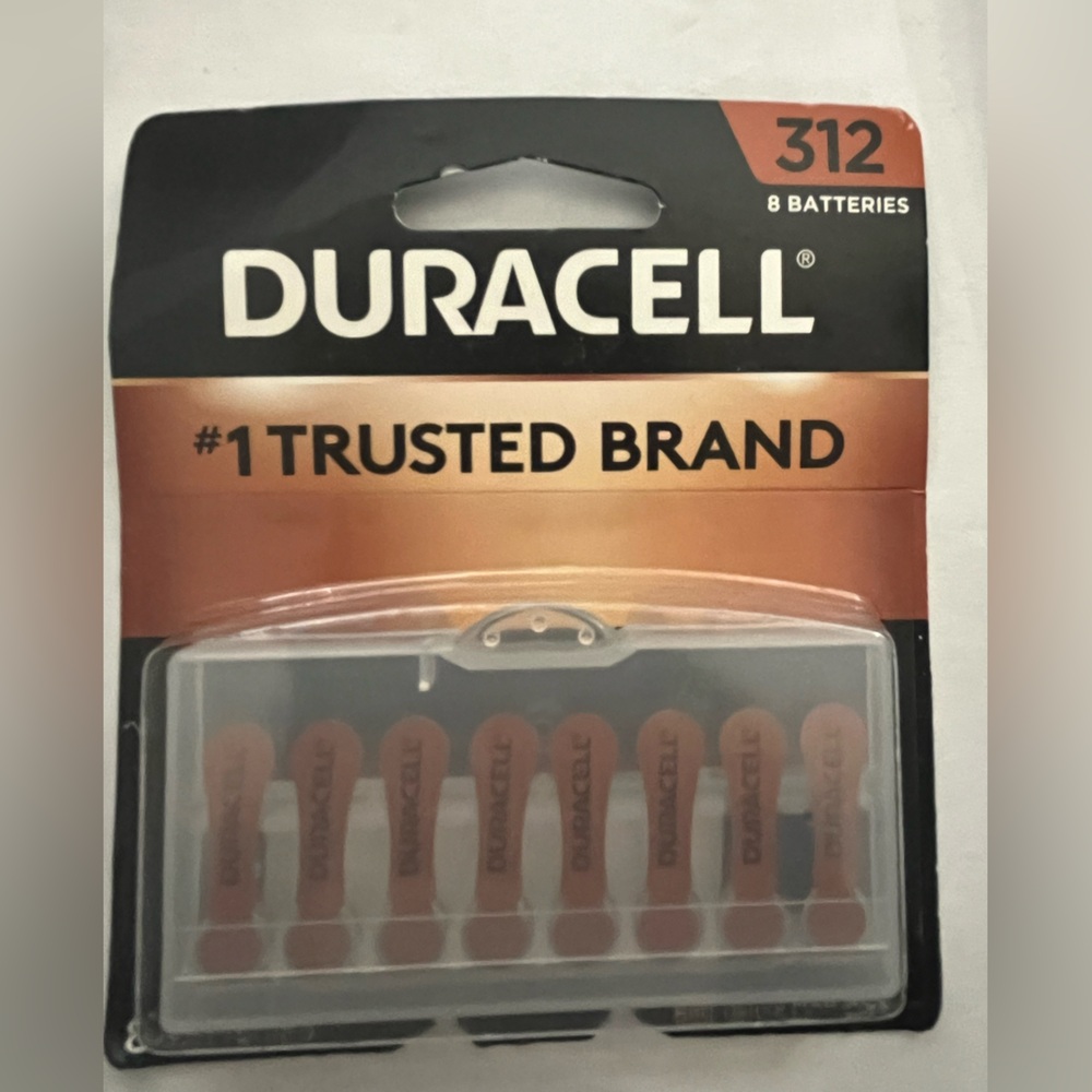 Duracell hearing aid batteries 312 8ct